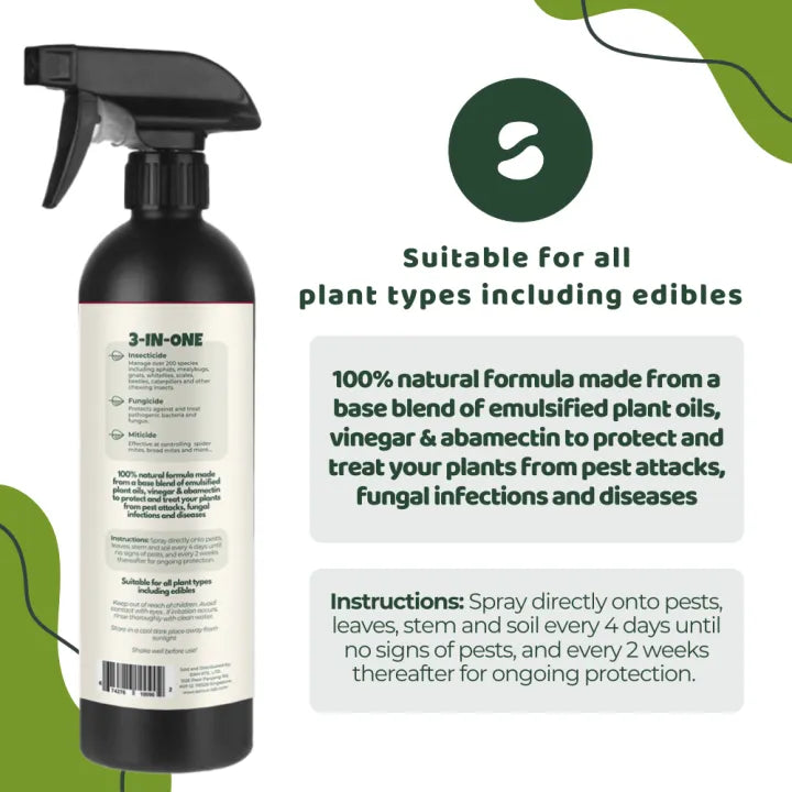 100% Natural Sprout Lab Plant SHIELD 3 in 1 - Pest Control Spray