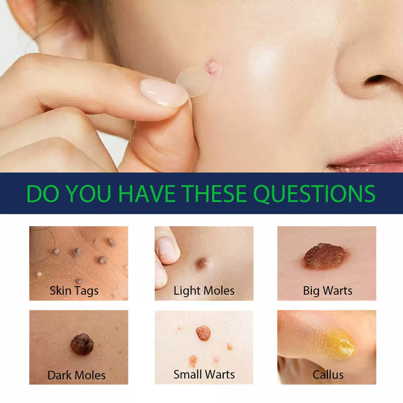 EELHOE Skin Tag Patch Mole and Wart Remover Herbal Extract Invisible Warts Stickers 144pcs