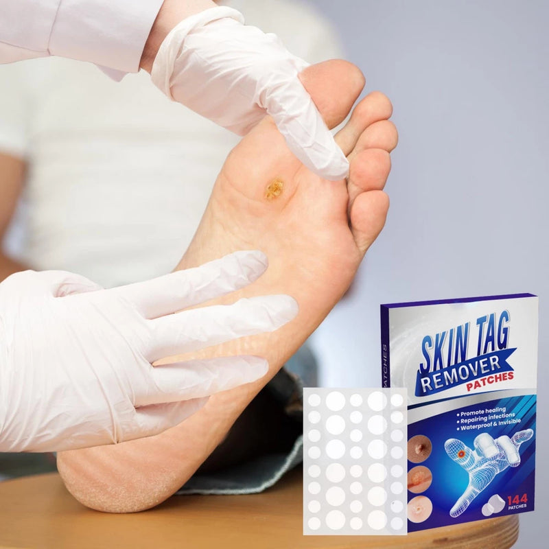 144PCS/Box Skin Tag Remove Patches Wart Remover Patch Waterproof Skin Care Stickers Skin-Friendly Painless