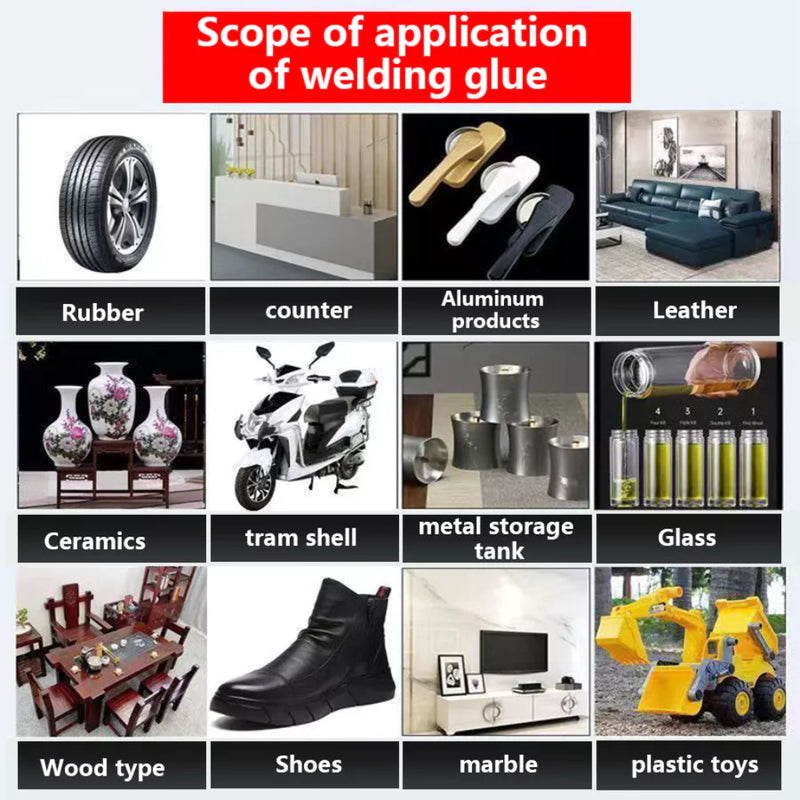 Universal Adhesive Glue for Repairing Shoes and Tires, Strong Waterproof Bond for Metal, Ceramic, and Wood